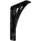 Ekena Millwork Nevio Wrought Iron Bracket, (Single center brace), Antiqued Pewter 1 1/2"W x 5 1/2"D x 8"H BKTM01X05X08SNEAPW - alternate 1